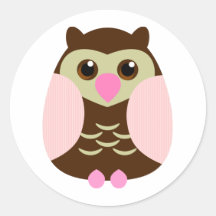 Cute Brown Owl Sticker