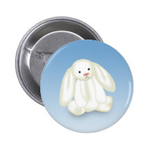Cute Bunny Illustration Pin