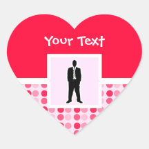 Cute Business Suit Heart Stickers