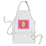 Cute butterflies on pink stripes in orange aprons