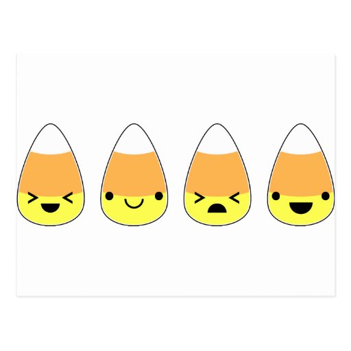 Cute Candy Corn for Halloween! Postcard