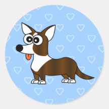 Cute Cardigan Corgi - Brindle Stickers