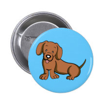 Cute Cartoon Dog Button