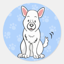 Cute Cartoon Dog German Shepherd Sticker