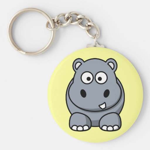 Cute Cartoon Hippo Key Chains