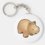 Cute Cartoon Hippo Keychains