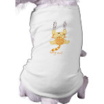Cute cartoon kitty cat holding on dog pet clothing
