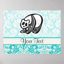 Cute Cartoon Panda Print