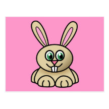 Cute Cartoon Rabbit Postcard