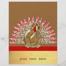Cute Cartoon Turkey Business Flyer