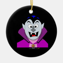 Cute Cartoon Vampire Hallowen Ornament