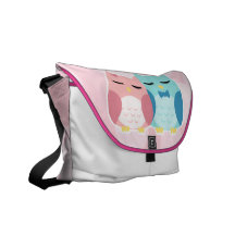cute cartoon vector owl couple commuter bag
