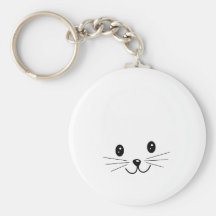 Cute Cat Face. Keychains