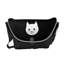 Cute Cat Face. Messenger Bags