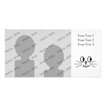 Cute Cat Face. Photo Greeting Card