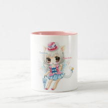 Cute cat girl - mug