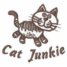 Cute Cat Junkie Shirt Embroidered Polo Shirt