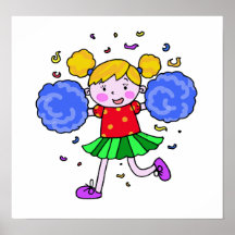 cute cheerleader girl poster