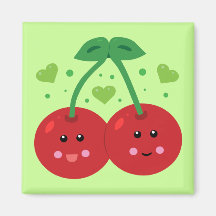 Cute Cherries Fridge Magnets