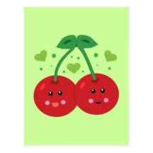 Cute Cherries Postcard