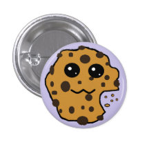 Cute Chocolate chip cookie light purple Pin