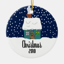 Cute Christmas 2010 Cottage Christmas Ornaments
