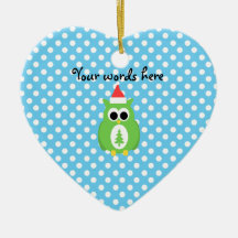 Cute christmas owl christmas ornaments