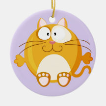 Cute circle cat ornaments
