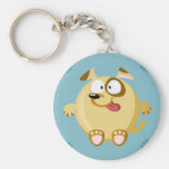 Cute circle dog key chain