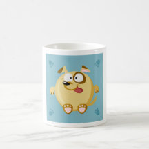 Cute circle dog mugs