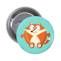 Cute circle fox buttons