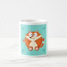 Cute circle fox coffee mug