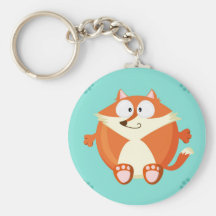 Cute circle fox keychains