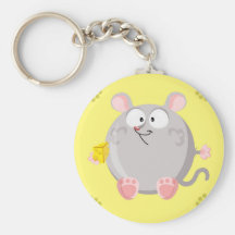 Cute circle mouse key chains