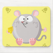 Cute circle mouse mousepad