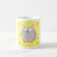 Cute circle mouse mug