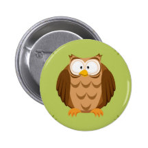 Cute circle owl buttons
