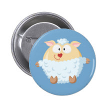 Cute circle sheep pins