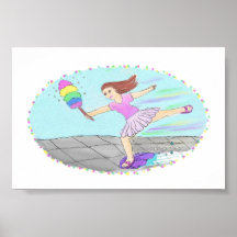 Cute Cleaning Lady Poster