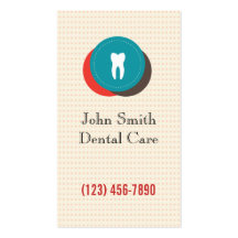 Cute Colourful Dental Care Polka Dots Business Car