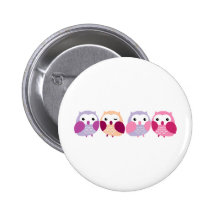 Cute Colourful Owls - Pink and Purple Pastels