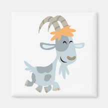 Cute Cool Cartoon  Goat Magnet