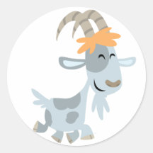 Cute Cool Cartoon  Goat Sticker