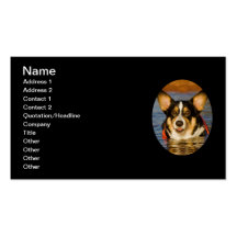 Cute Corgi Design Business Card Template