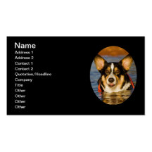 Cute Corgi Design Business Card Templates