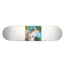 CUTE COW ILLUSTRATION SKATE BOARD DECK