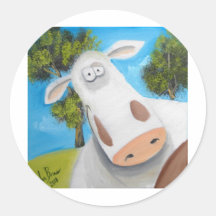 CUTE COW ILLUSTRATION STICKERS