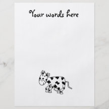 Cute cow personalized flyer