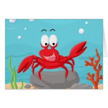 cute crab cards