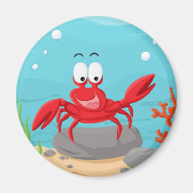 cute crab fridge magnets